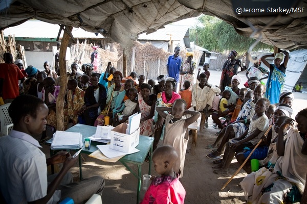 남수단 랑키엔의 MSF 병원 외래 진료소