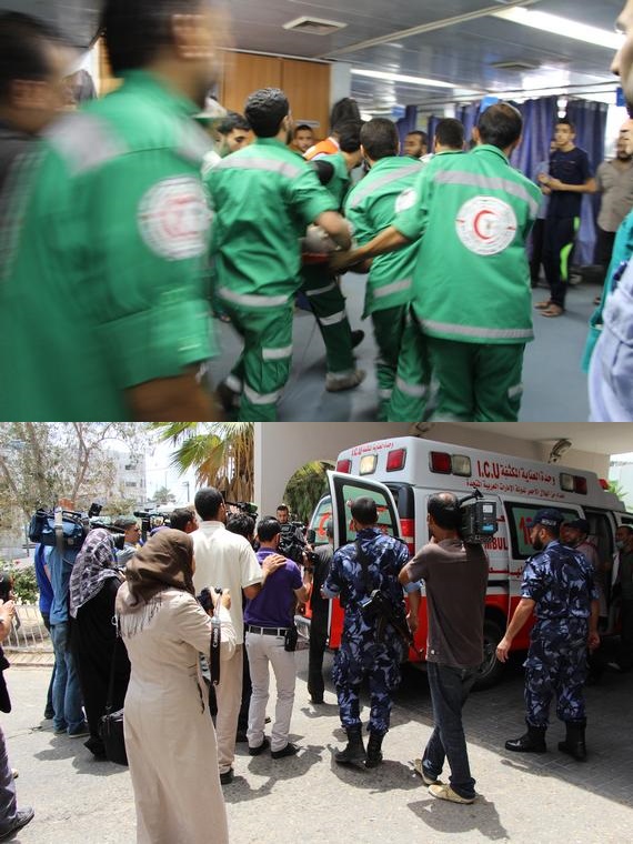 가자지구 알시파 병원. 국경없는의사회는 이곳에 수술팀과 의료 장비와 응급 물품을 지원하고 있다. ©MSF